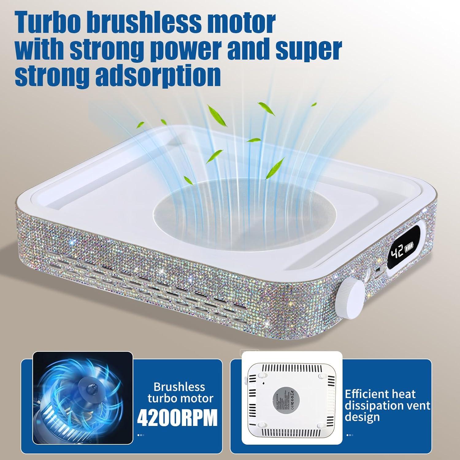 Aspirador de Uñas Recargable Aruiefxe con Filtro Reutilizable