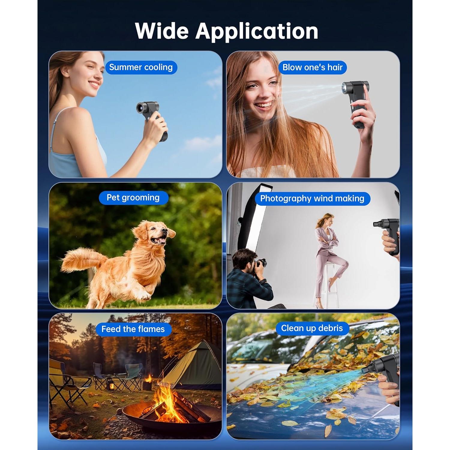 Soplador de Aire Comprimido ZAPOGO 150000RPM Inalámbrico USB