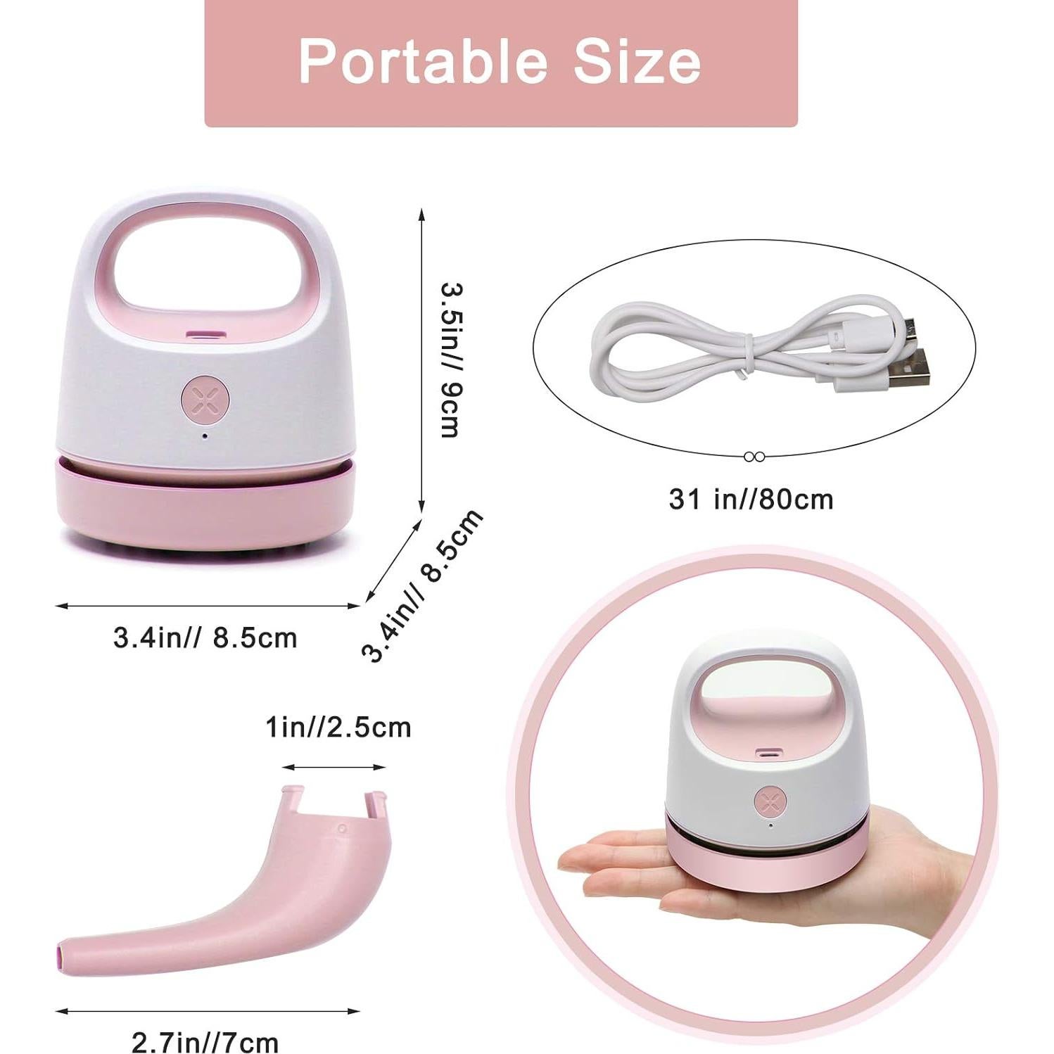 Recogedor Rápido de Diamantes Luxiv L5W - Portátil USB Rosa