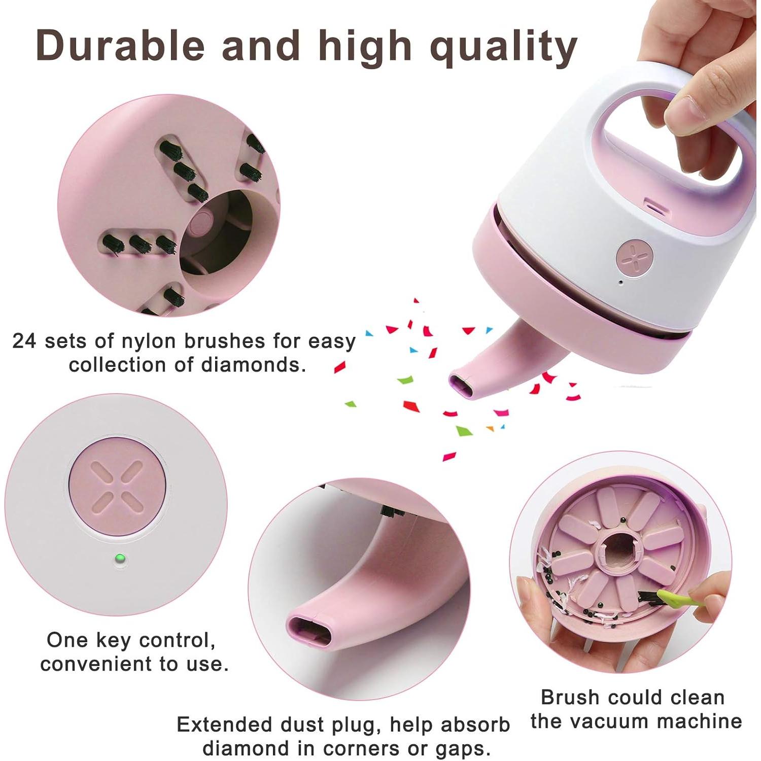 Recogedor Rápido de Diamantes Luxiv L5W - Portátil USB Rosa