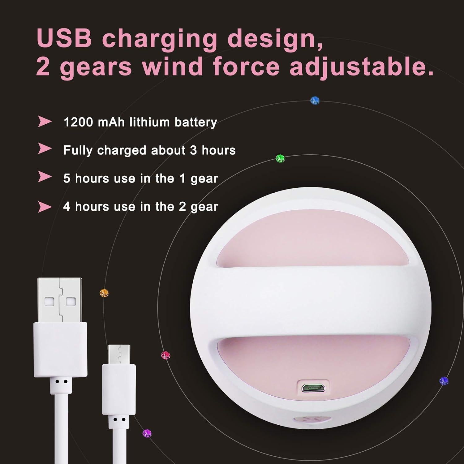 Recogedor Rápido de Diamantes Luxiv L5W - Portátil USB Rosa