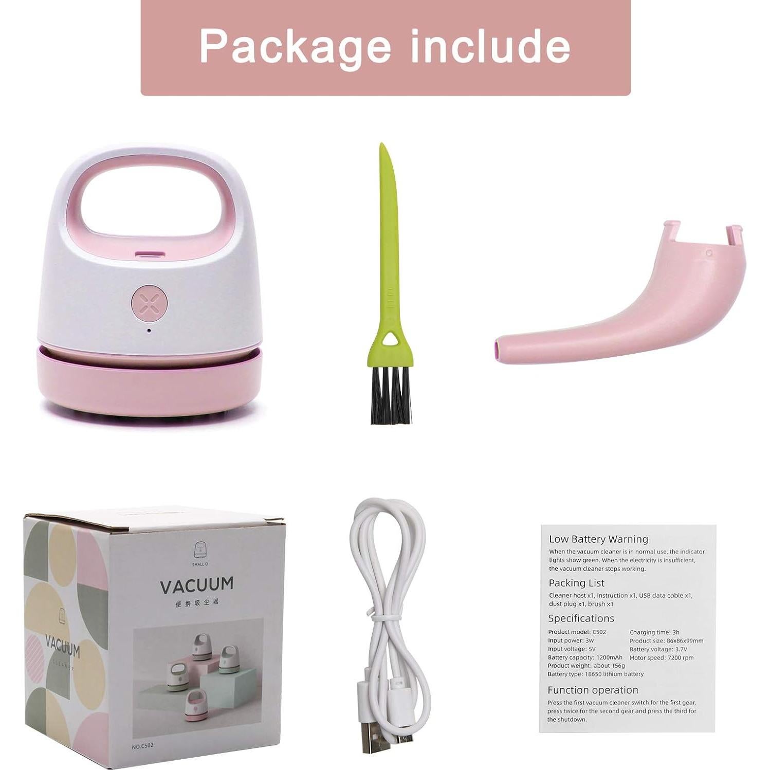 Recogedor Rápido de Diamantes Luxiv L5W - Portátil USB Rosa