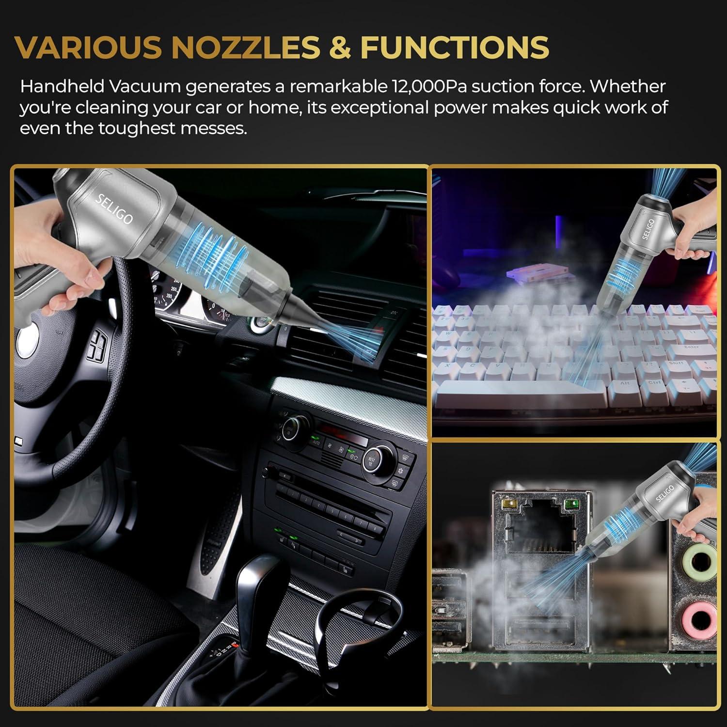 Aspiradora de Coche Inalámbrica Genérico HL-107 12,000Pa