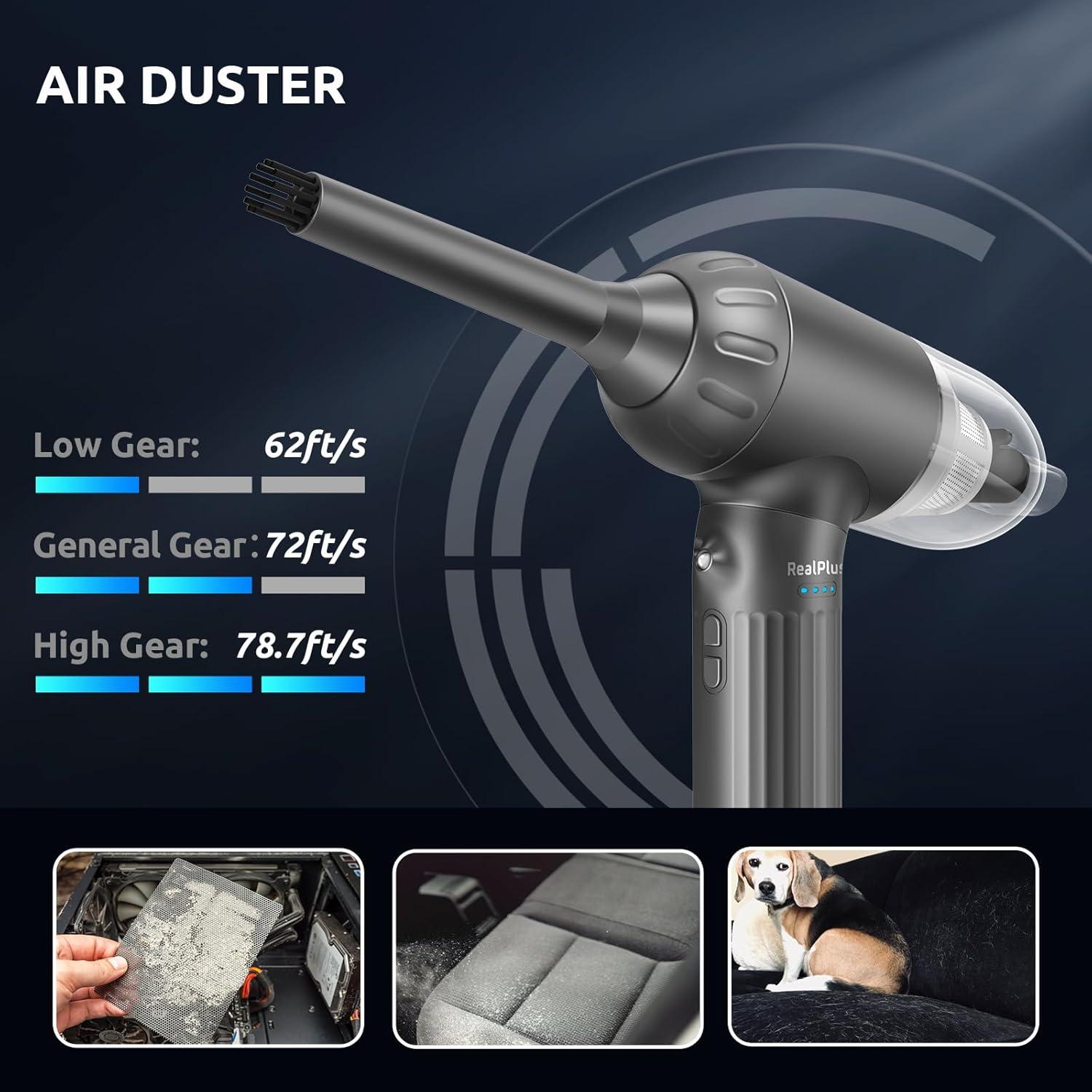 Soplador de Aire Comprimido RealPlus AC-D70 12000Pa 7500mAh