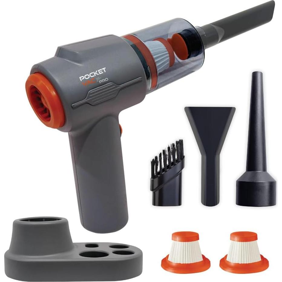 Aspiradora de Mano Pocket Vac Pro Inalámbrica 100W con Estación de Carga
