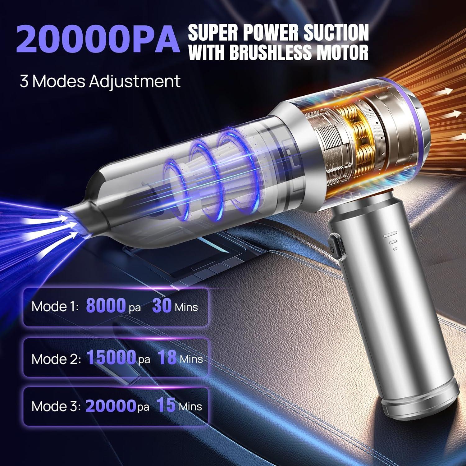Aspiradora de Mano CHOLANG ST-6659Plus 20000PA Inalámbrica