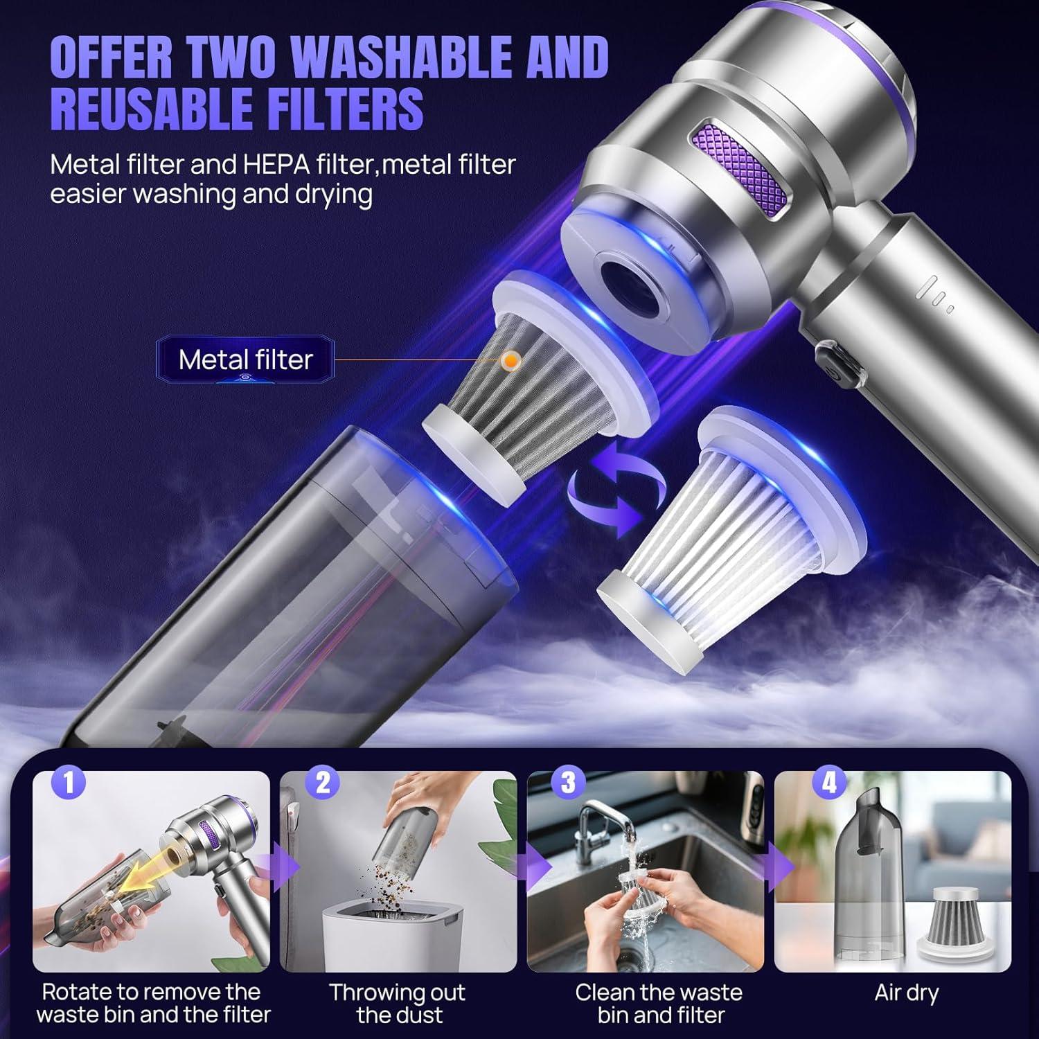 Aspiradora de Mano CHOLANG ST-6659Plus 20000PA Inalámbrica