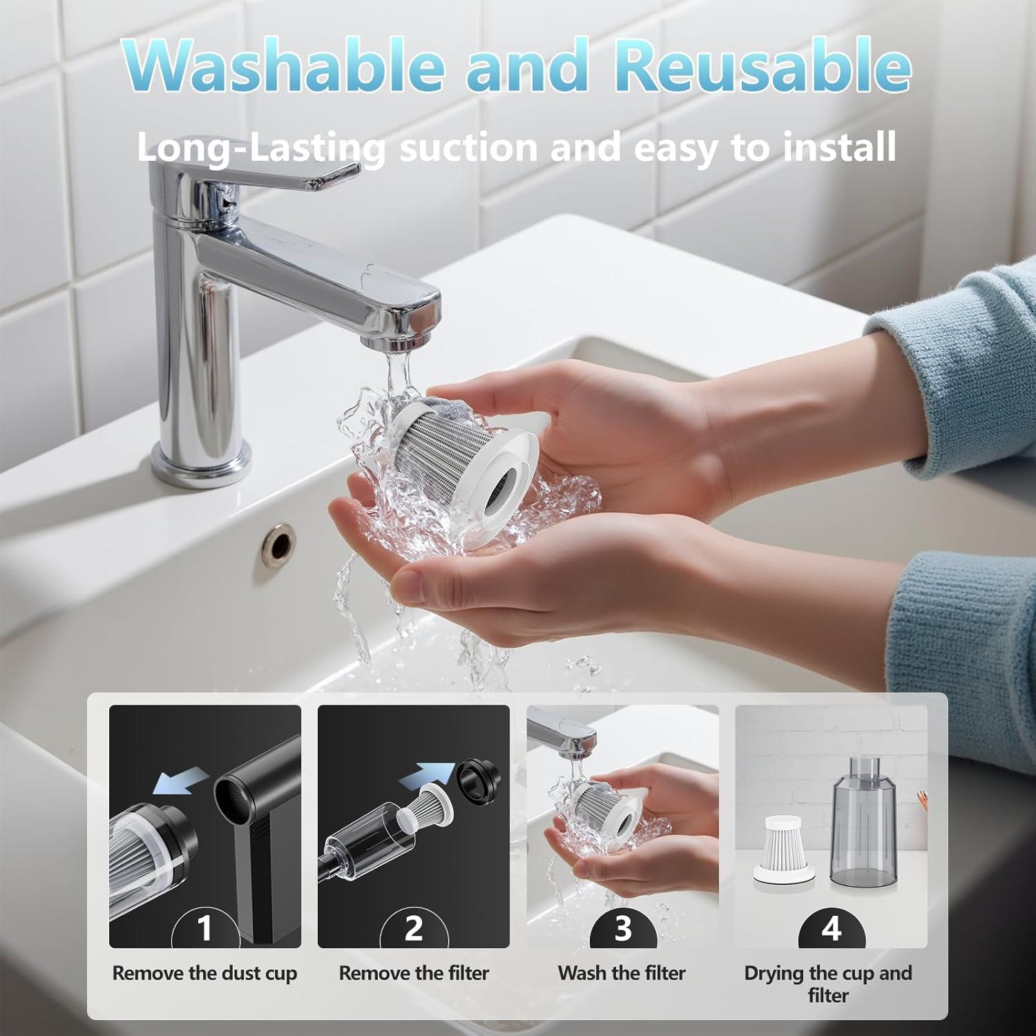 Mini Aspiradora Inalámbrica Plynexis L815 2-en-1 210,000RPM