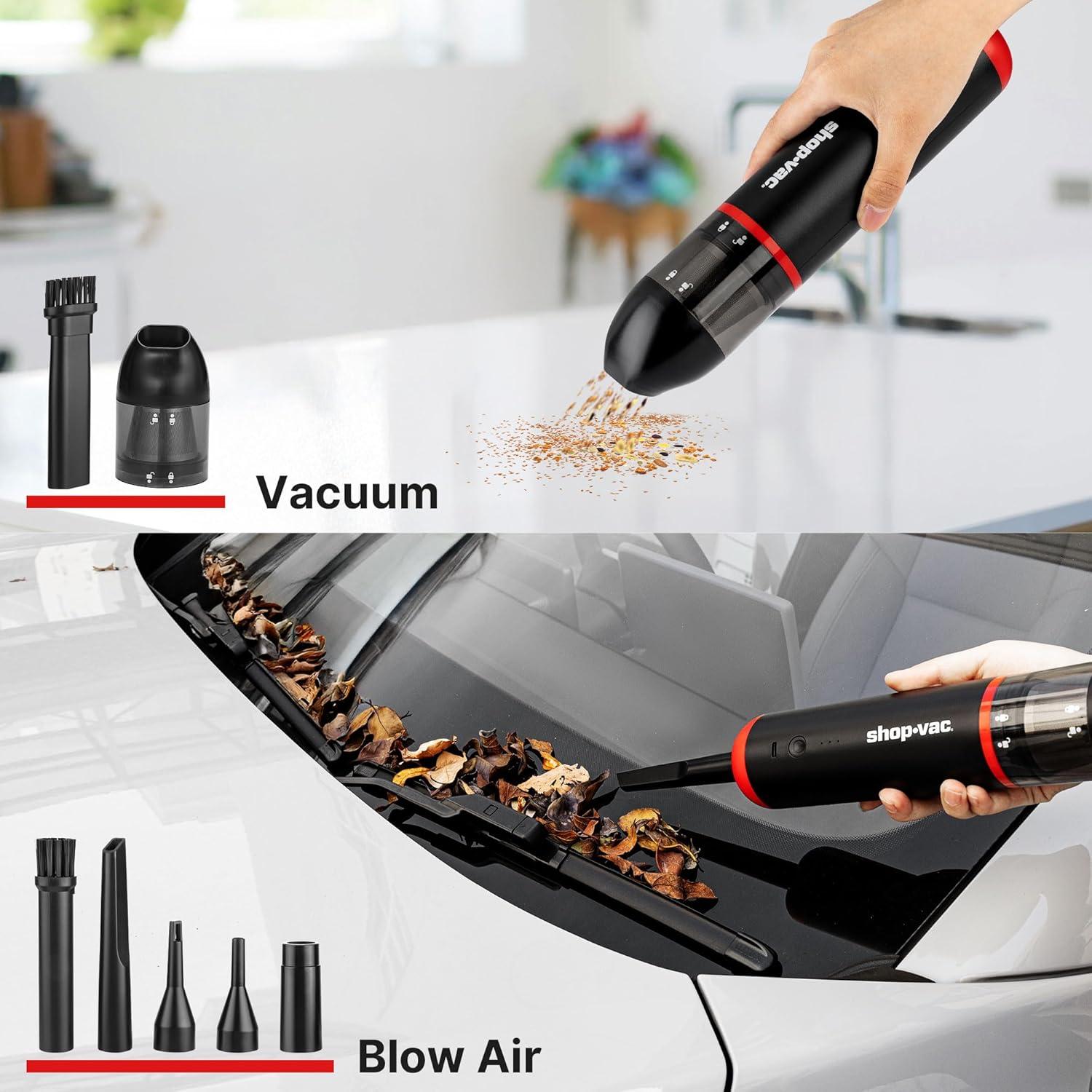 Aspiradora de Coche Inalámbrica Shop-Vac 14000Pa 2-en-1