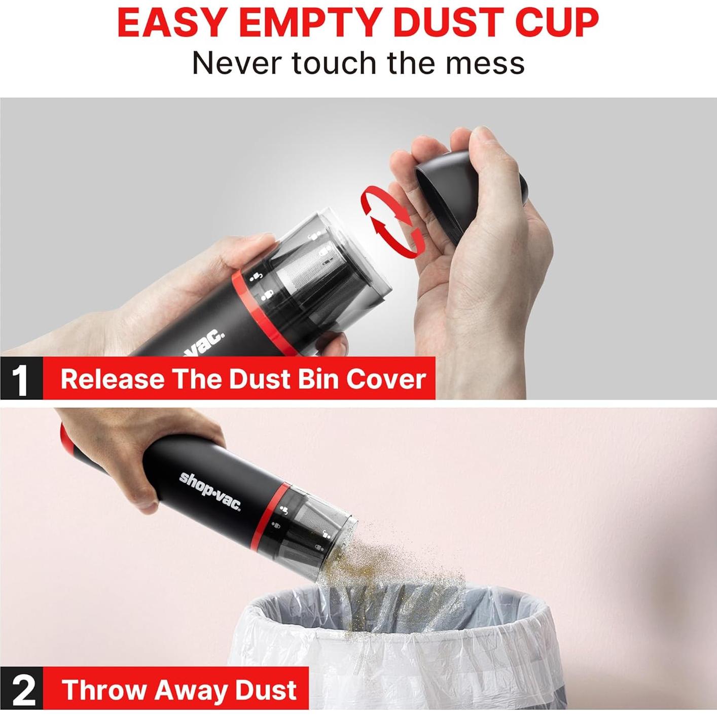 Aspiradora de Coche Inalámbrica Shop-Vac 14000Pa 2-en-1