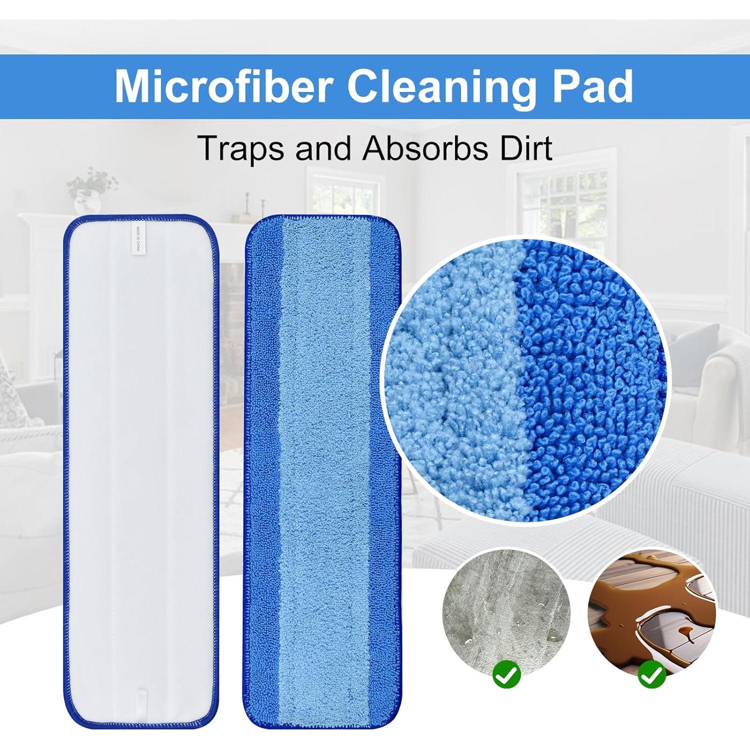 Paquete de 8 Almohadillas de Microfibra para Mopa Bona