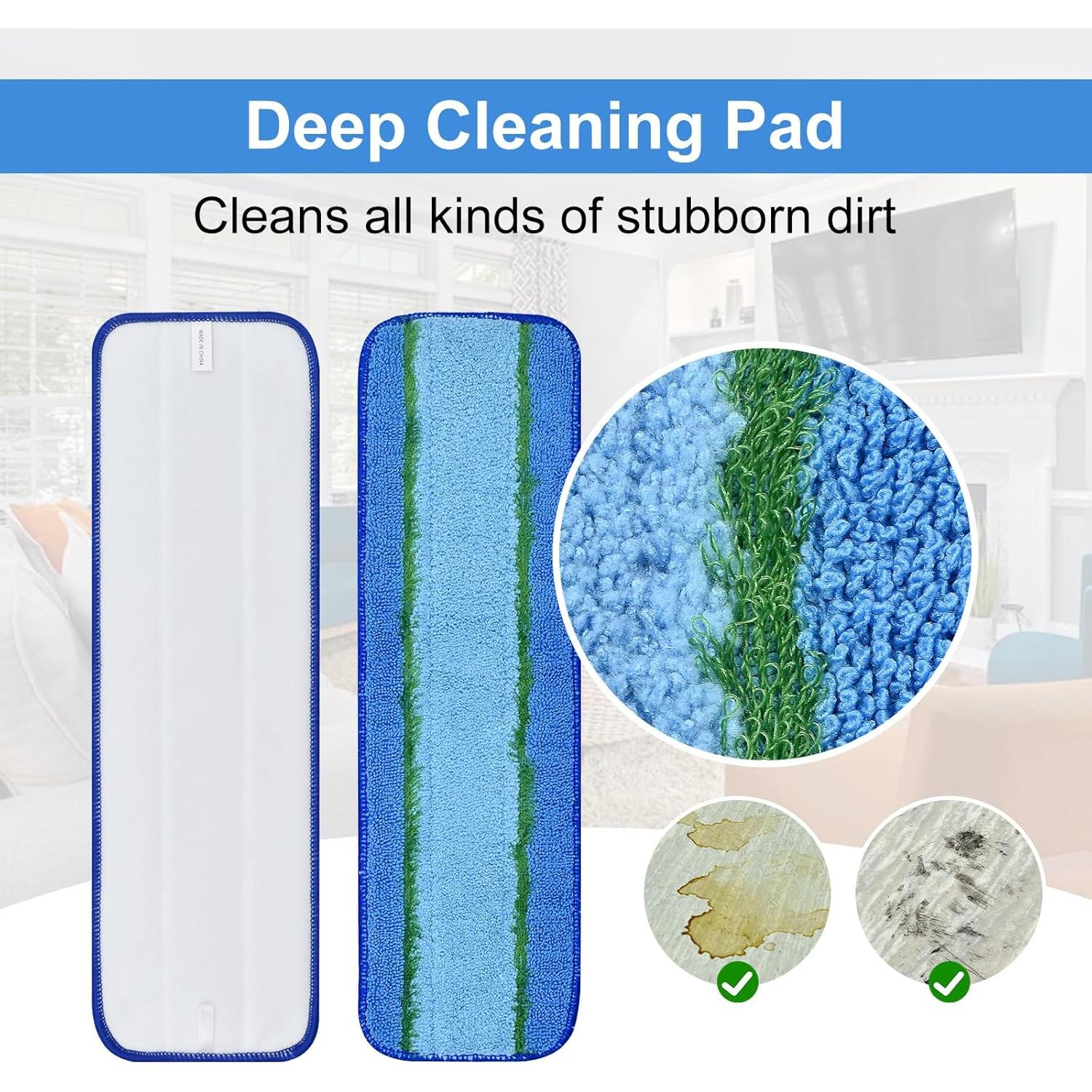 Paquete de 8 Almohadillas de Microfibra para Mopa Bona