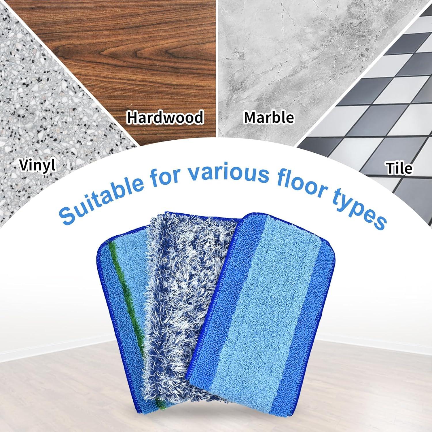 Paquete de 8 Almohadillas de Microfibra para Mopa Bona