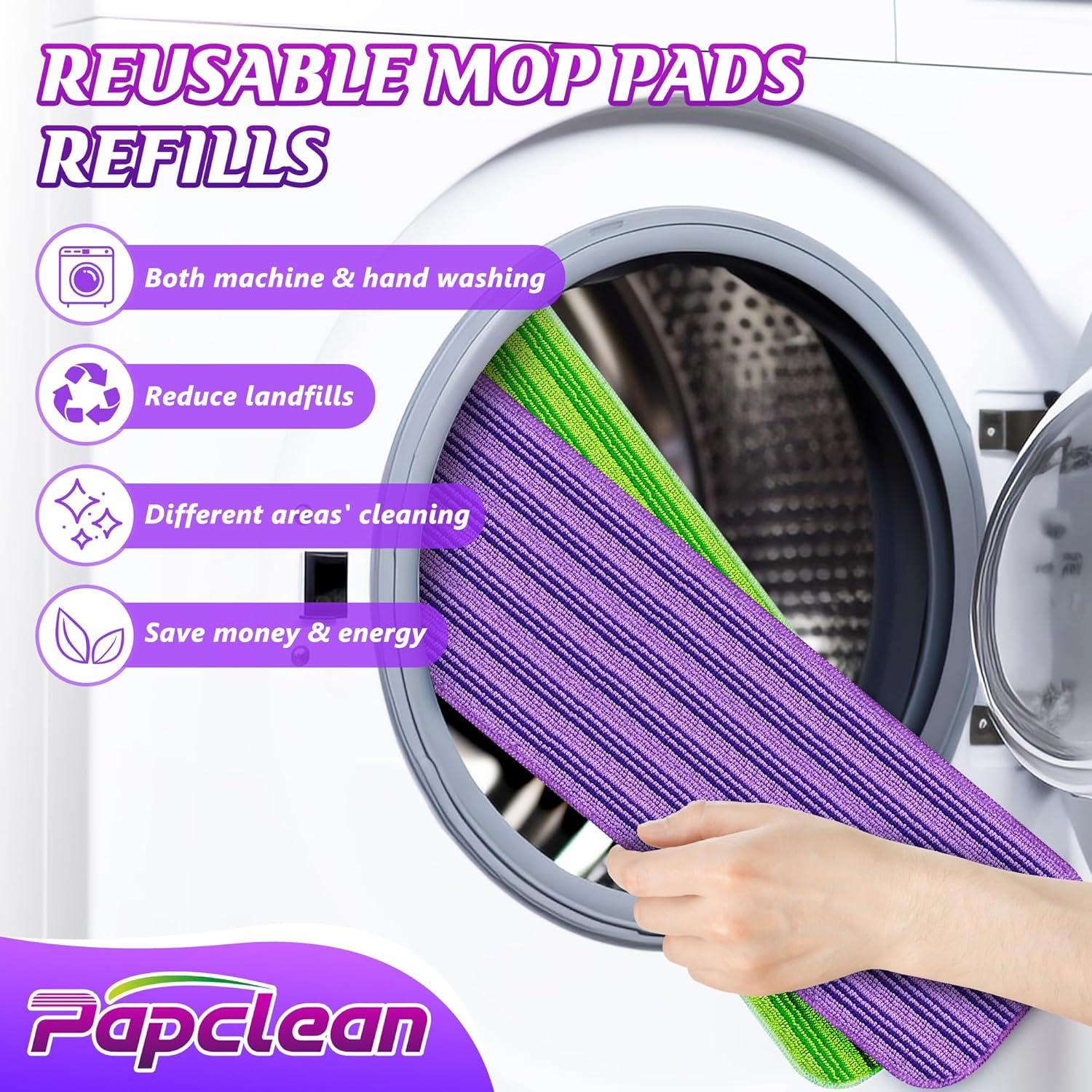 9 Almohadillas de Mopa Reutilizables Papclean para Swiffer