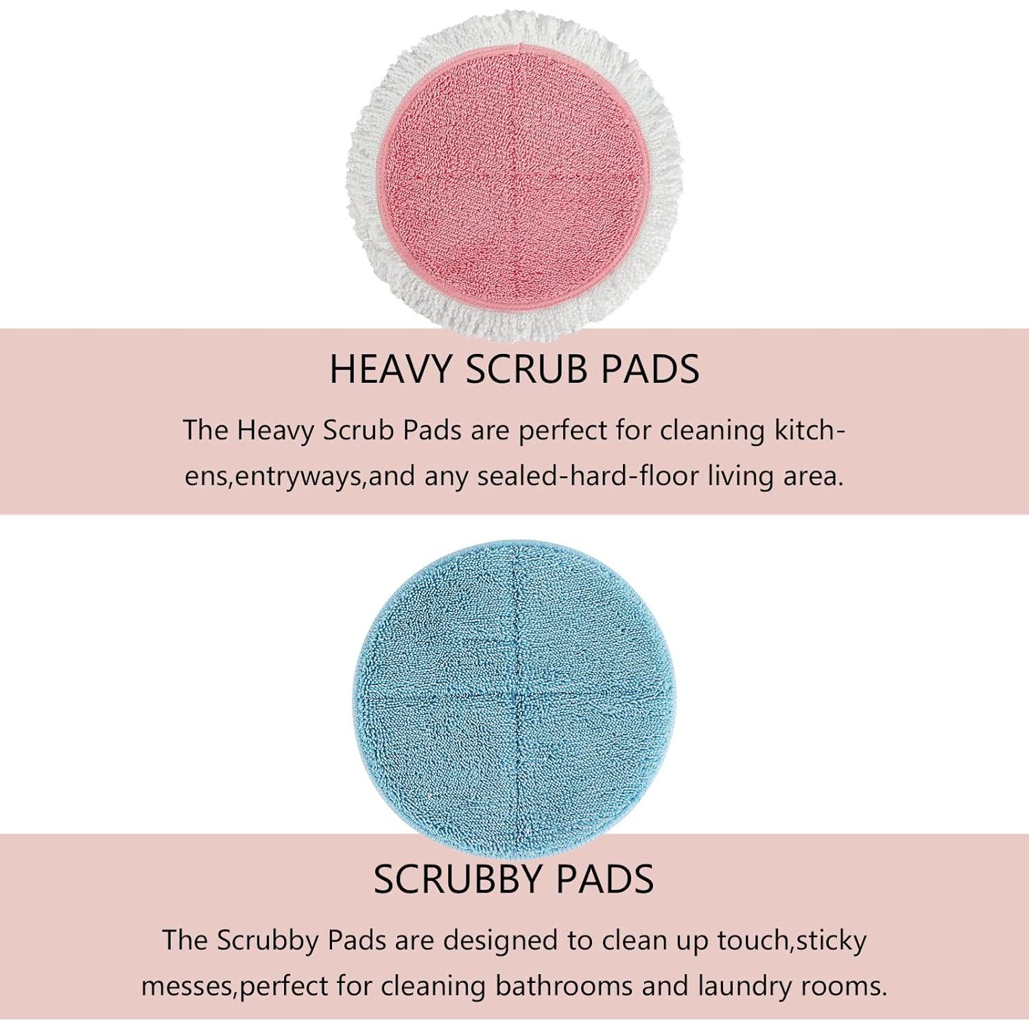 Almohadillas de Mopa Eléctrica BeiLan 18.5cm - Paquete de 8