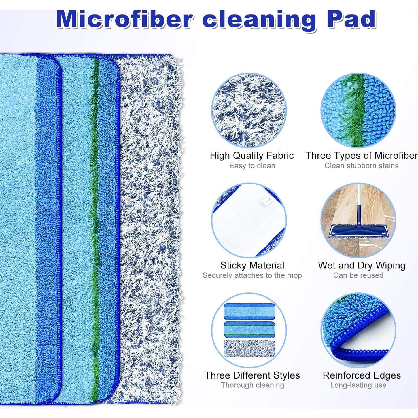 Paquete de 6 almohadillas de limpieza microfibra Bona 35.56-45.72 cm