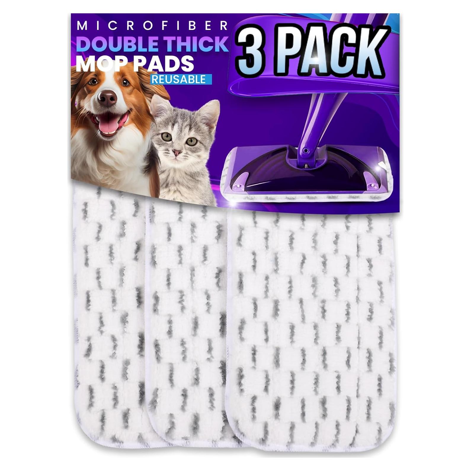 Almohadillas de Fregona Reutilizables JINCLEAN 27.9x14cm 3 Piezas