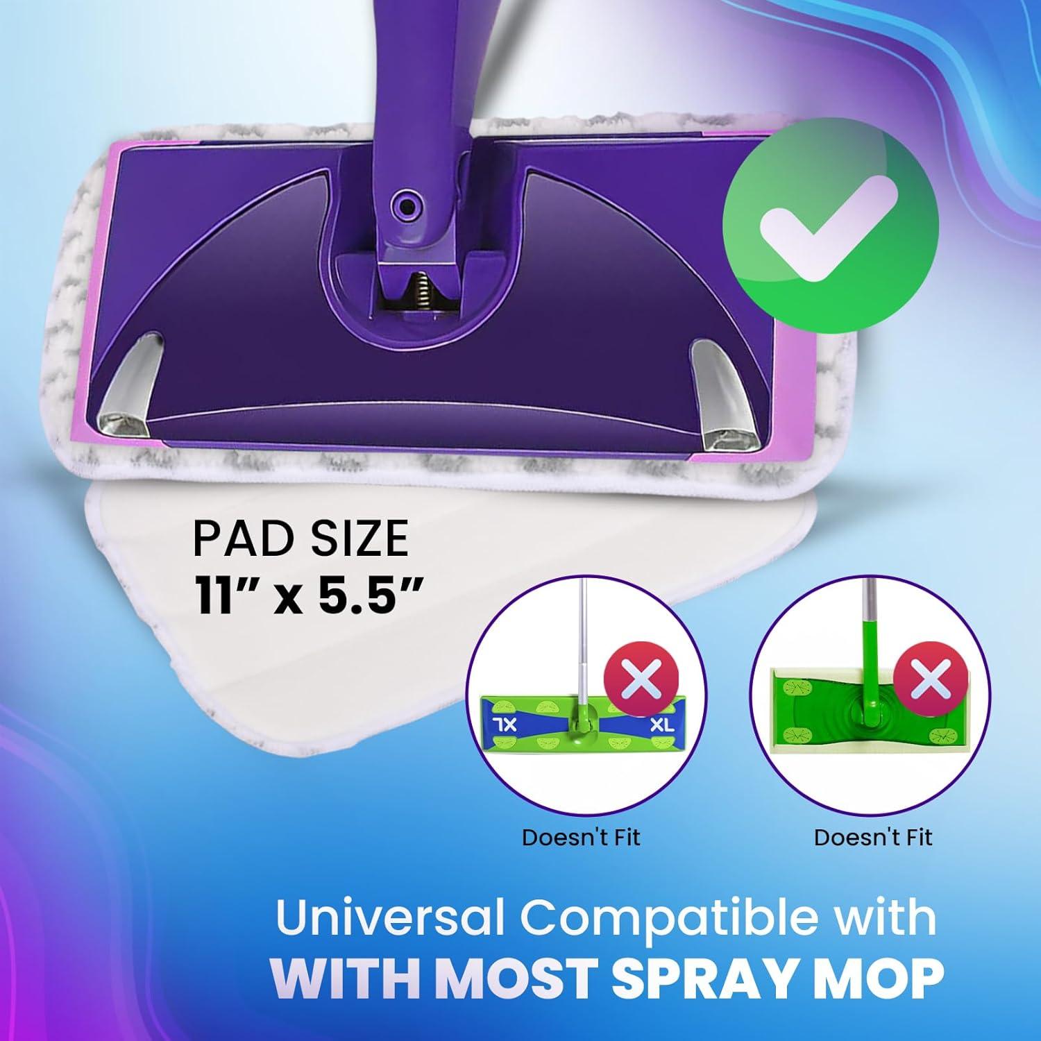 Almohadillas de Fregona Reutilizables JINCLEAN 27.9x14cm 3 Piezas