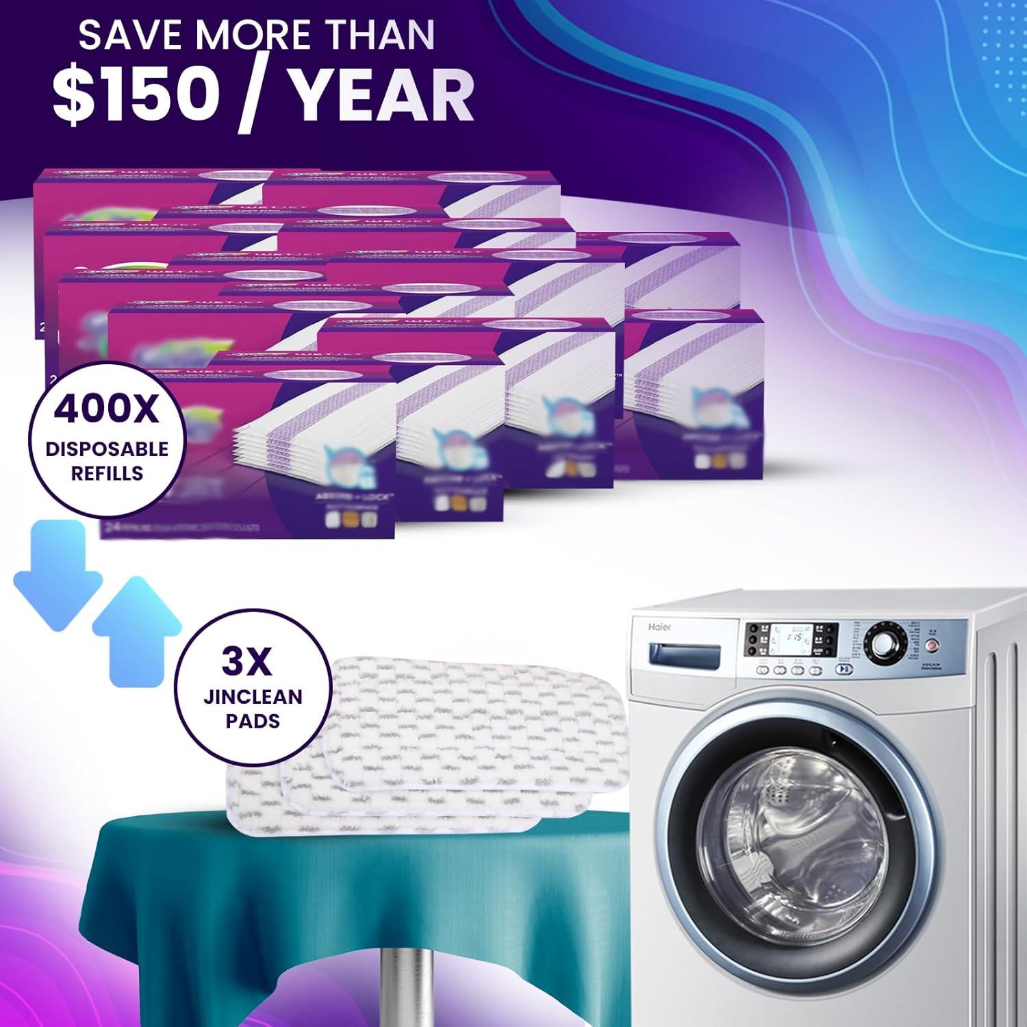 Almohadillas de Fregona Reutilizables JINCLEAN 27.9x14cm 3 Piezas