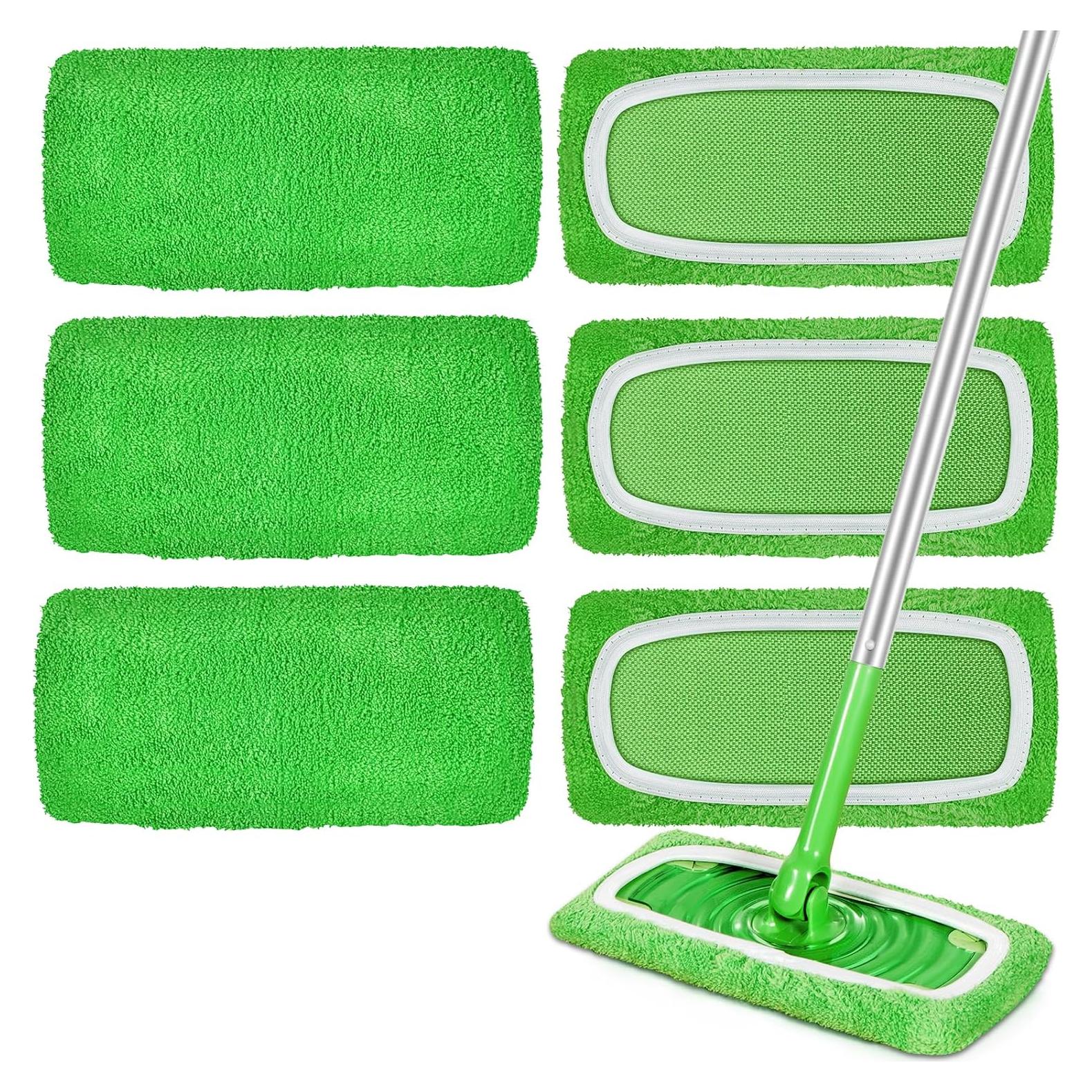 Paquete de 6 almohadillas de microfibra Zehrai para trapeador