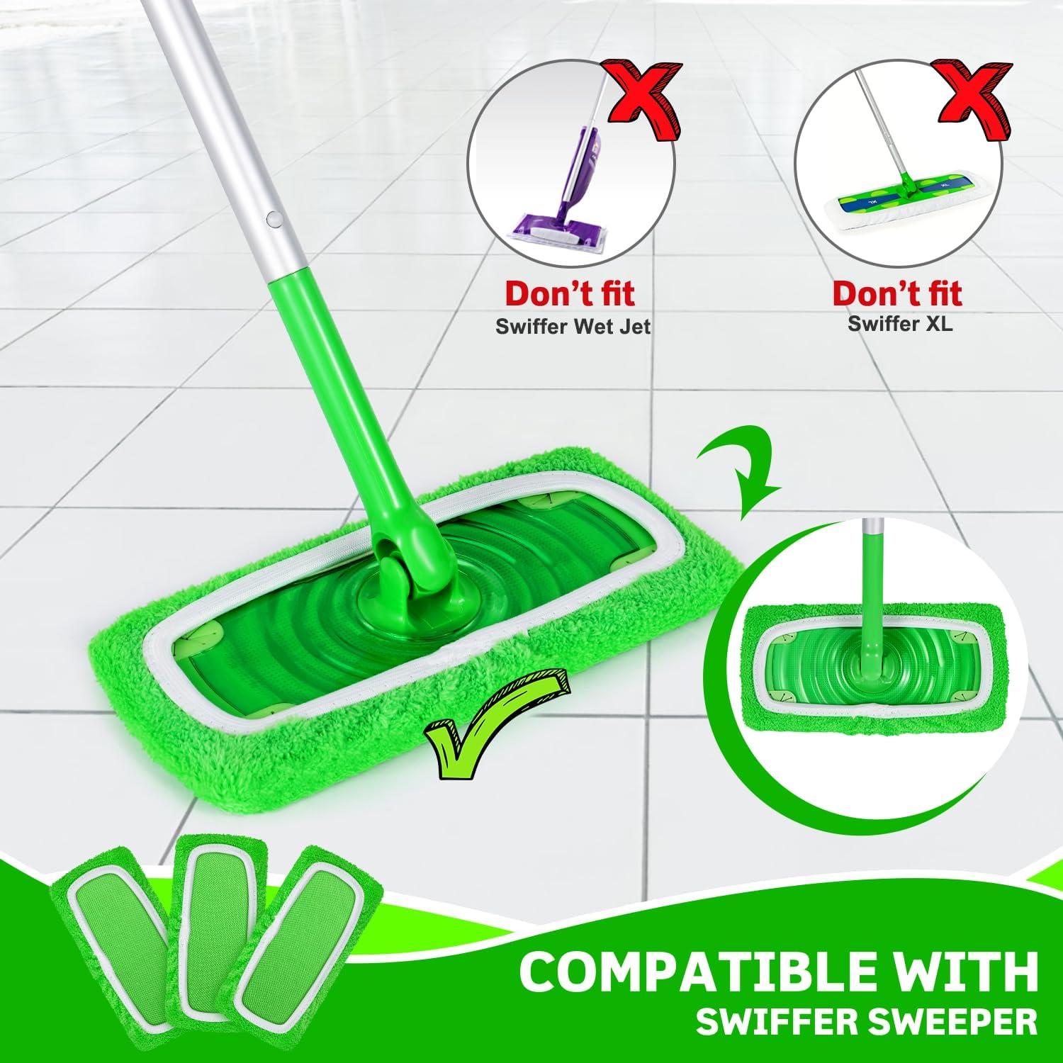 Paquete de 6 almohadillas de microfibra Zehrai para trapeador