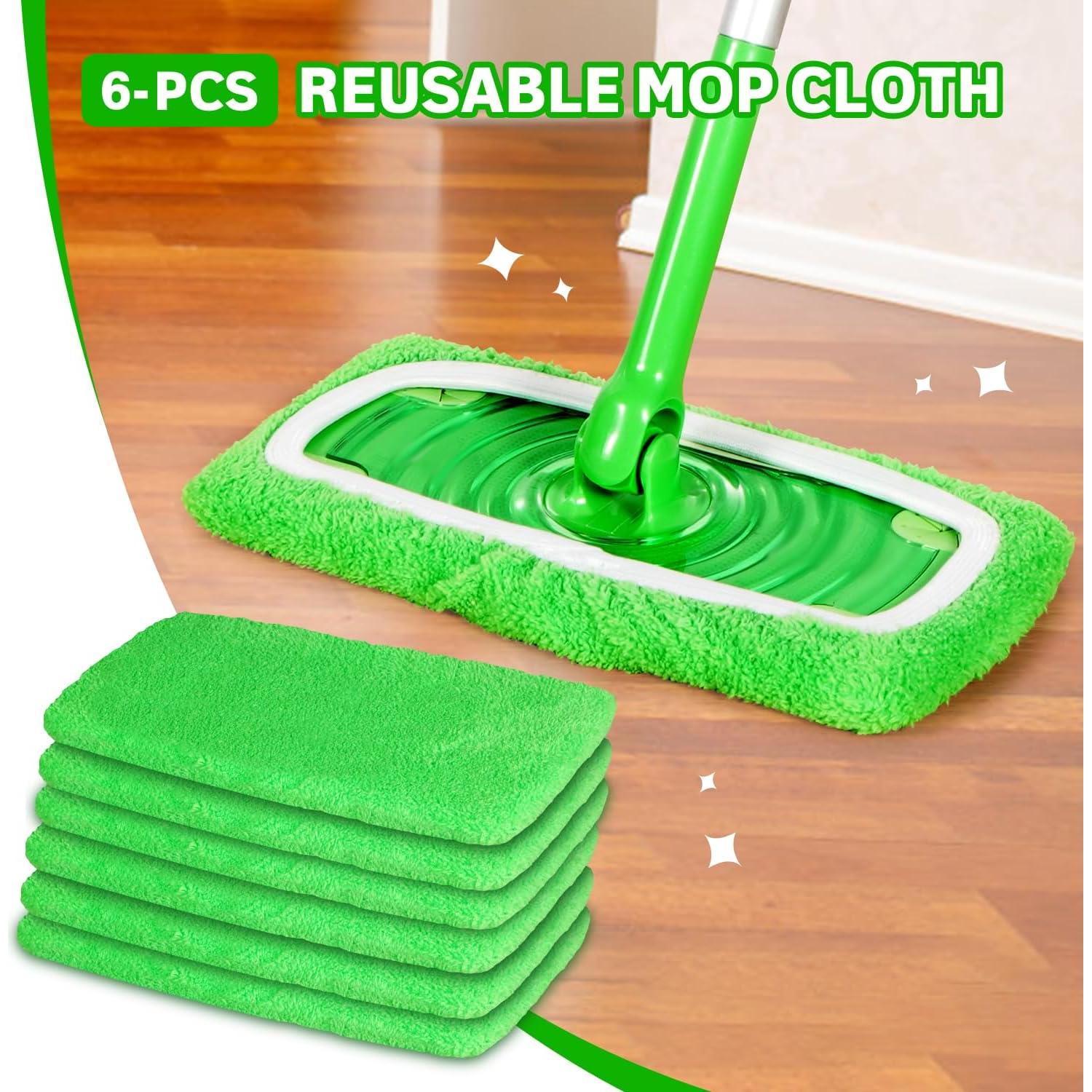 Paquete de 6 almohadillas de microfibra Zehrai para trapeador