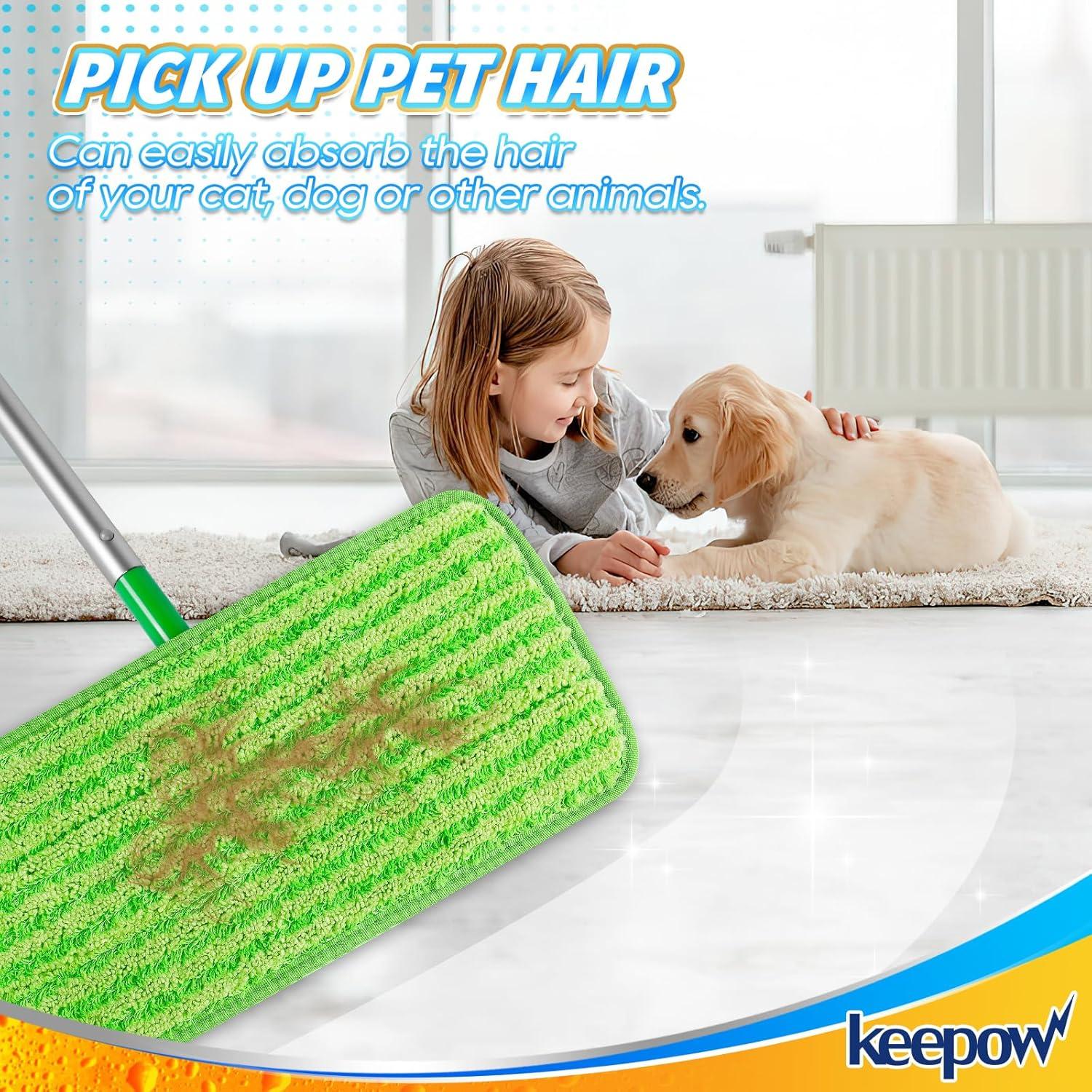 Paños de Mopa Reutilizables KEEPOW 3 Piezas Microfibra