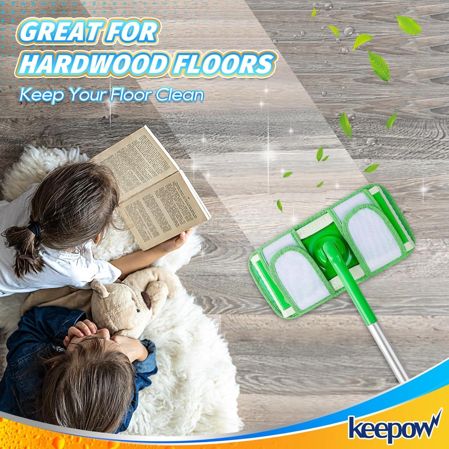 Paños de Mopa Reutilizables KEEPOW 3 Piezas Microfibra
