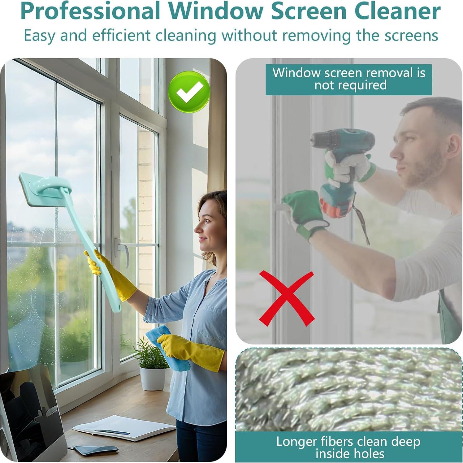 Kit de limpieza de pantallas de ventana VTOPVMAX con cepillos