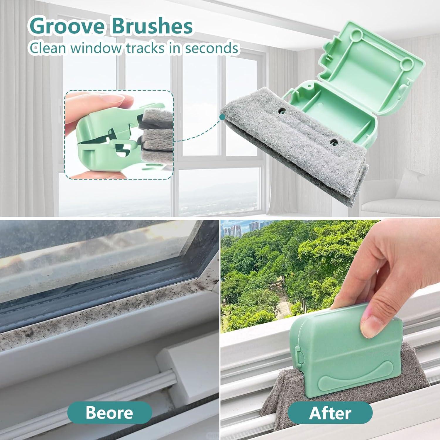 Kit de limpieza de pantallas de ventana VTOPVMAX con cepillos