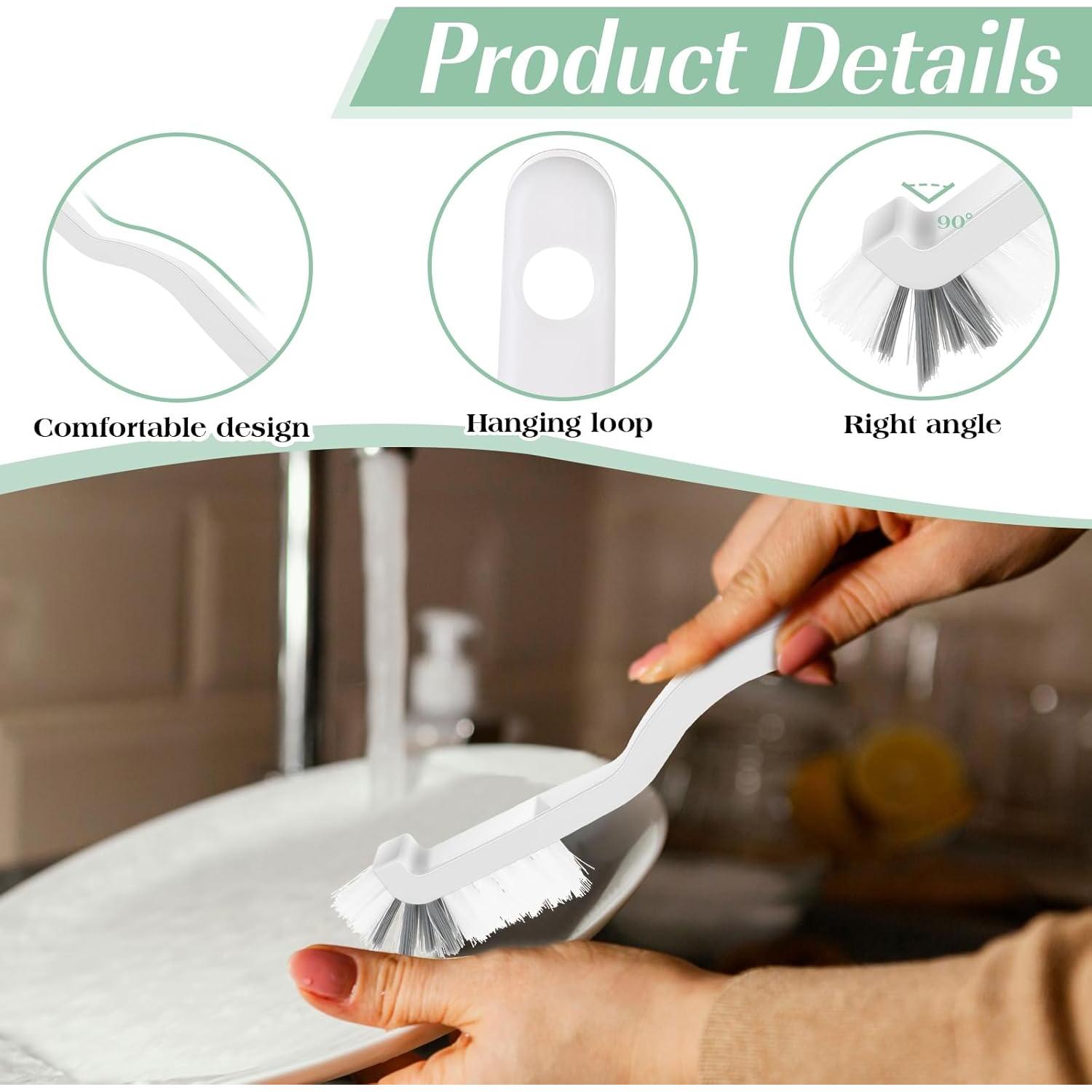 2 Cepillos de Limpieza Gjinxi con Mango Ergonómico - Cerdas Duras