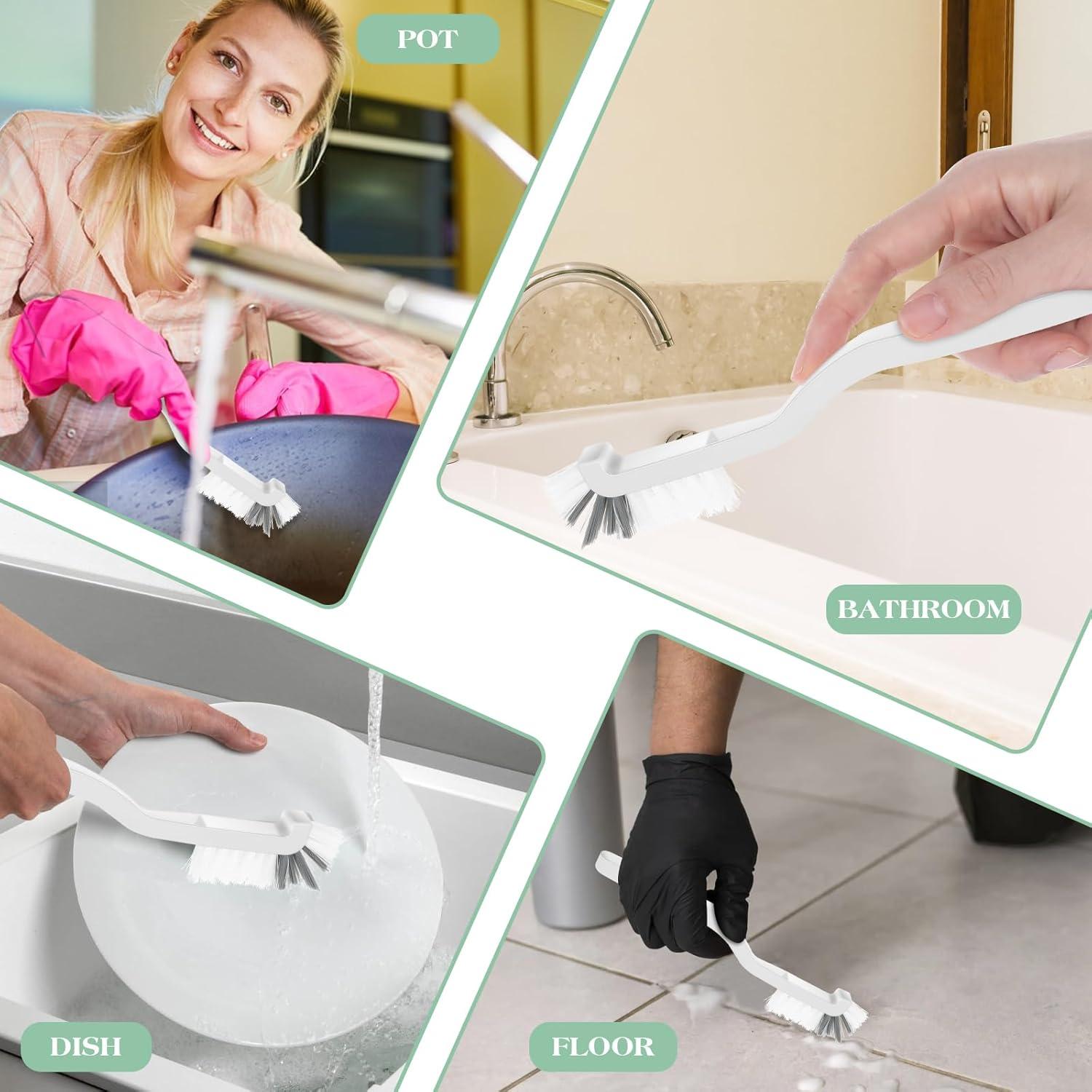 2 Cepillos de Limpieza Gjinxi con Mango Ergonómico - Cerdas Duras