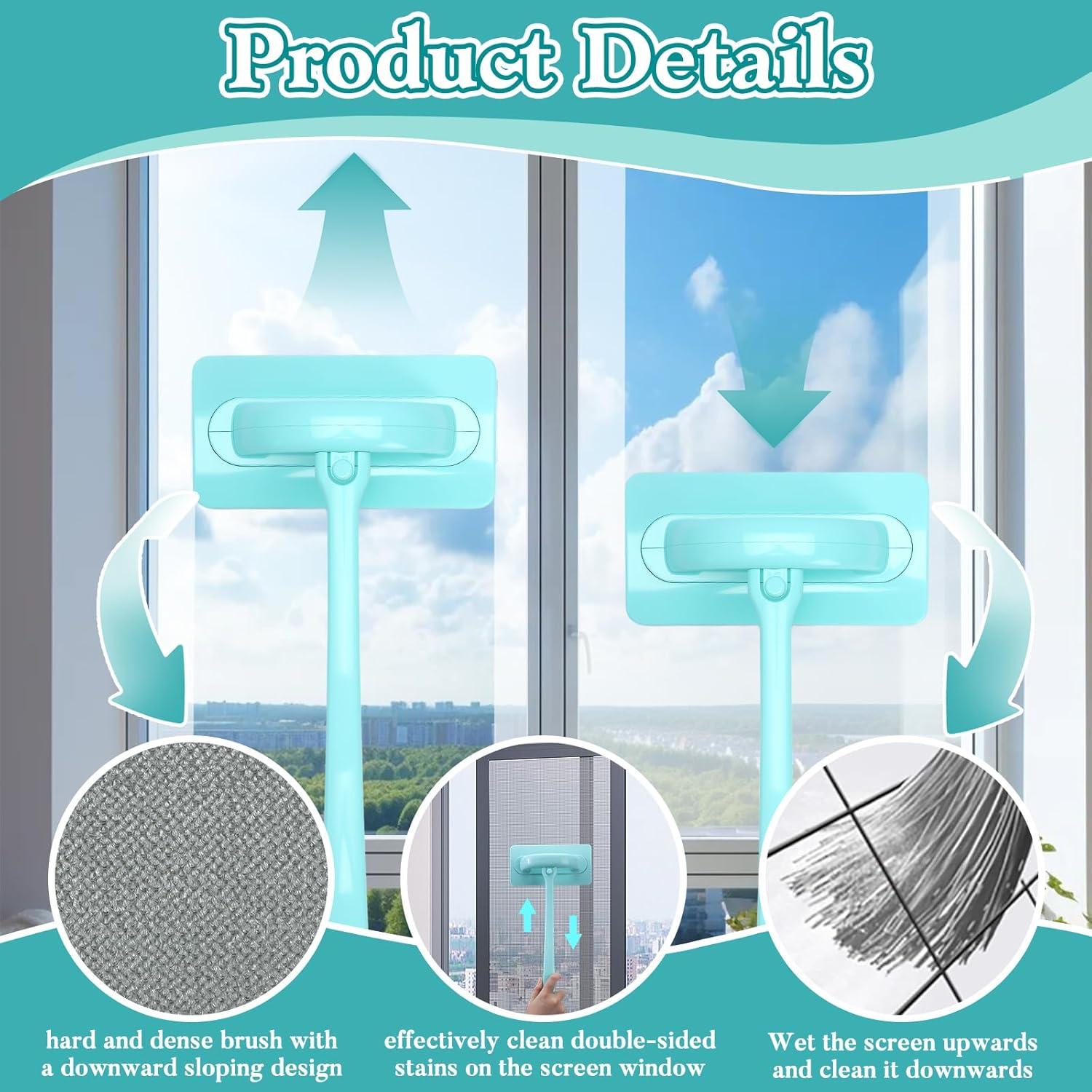 Kit de Limpieza de Ventanas Jbnausoy - 8 Piezas, Uso Húmedo y Seco