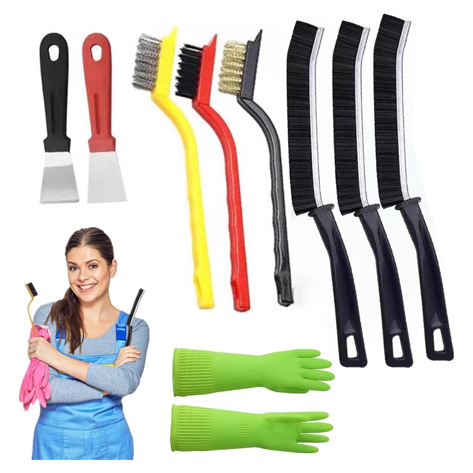 Juego de Cepillos de Limpieza RHUISHU para Rincones y Grietas
