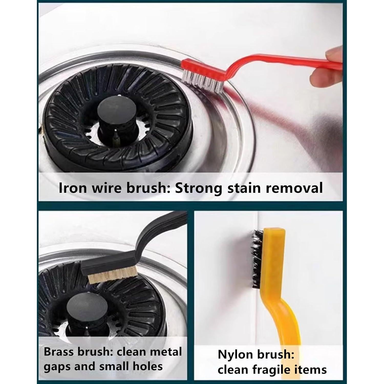 Juego de Cepillos de Limpieza RHUISHU para Rincones y Grietas