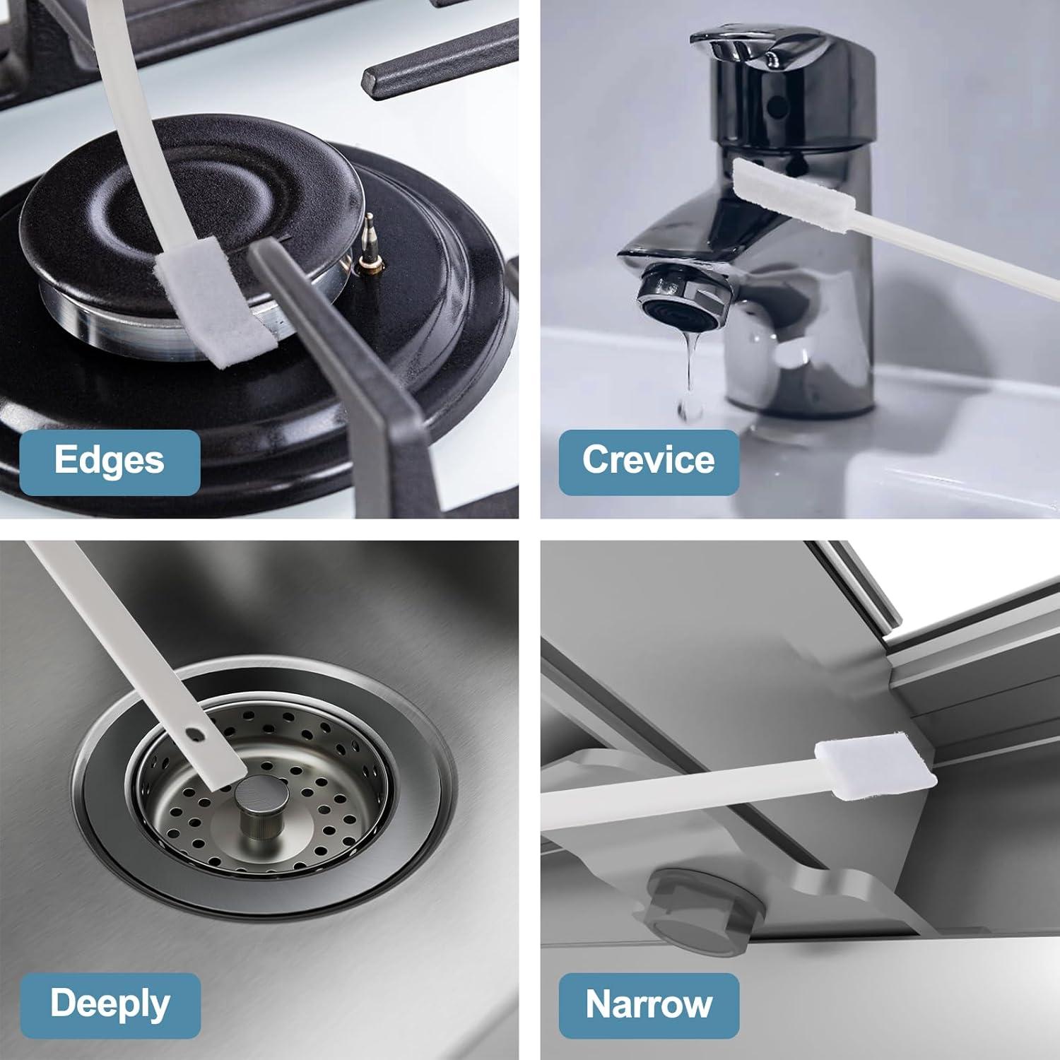 Ouligay 40 Cepillos Desechables para Limpieza de Rincones