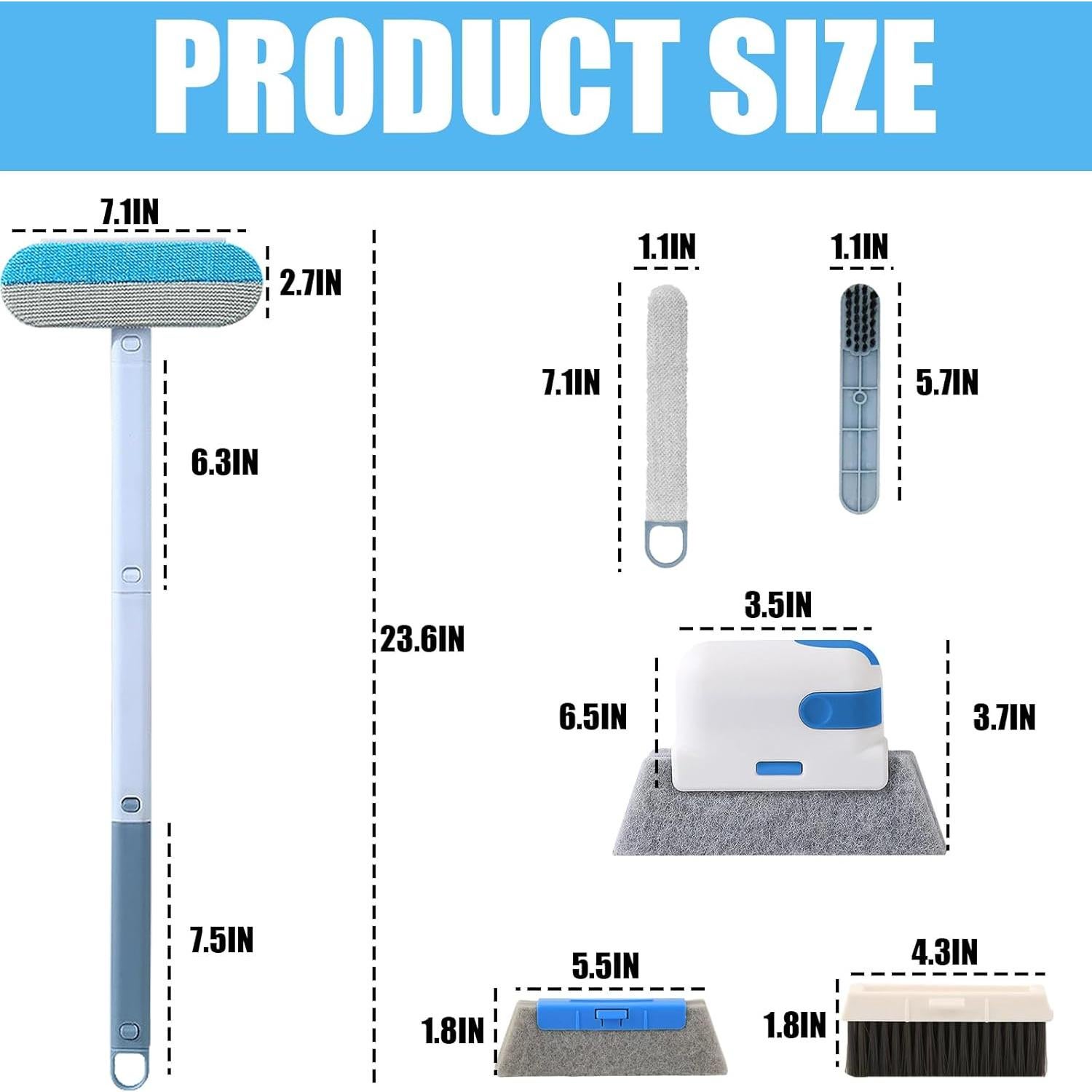 Kit de limpieza de pantallas de ventanas TOAINRSI - 7 piezas