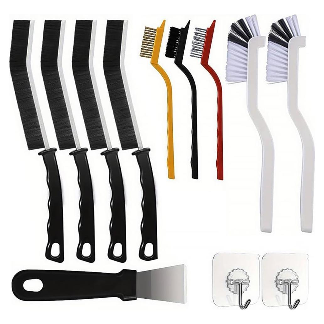 Juego de 12 Cepillos de Limpieza CTEWRT para Rincones y Ventanas