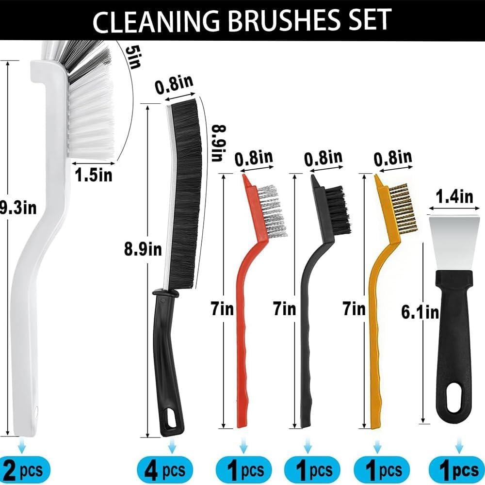 Juego de 12 Cepillos de Limpieza CTEWRT para Rincones y Ventanas