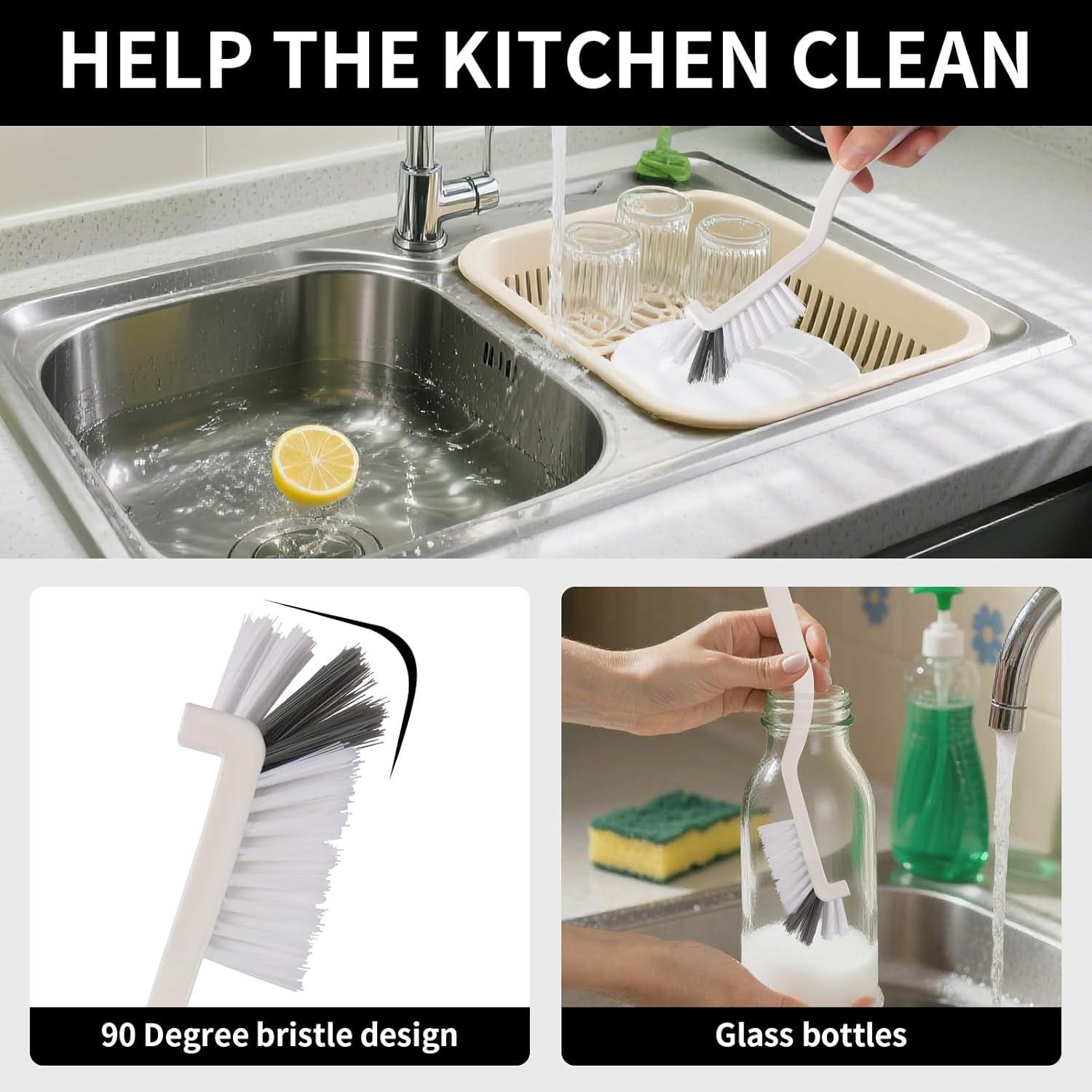 Juego de 12 Cepillos de Limpieza CTEWRT para Rincones y Ventanas