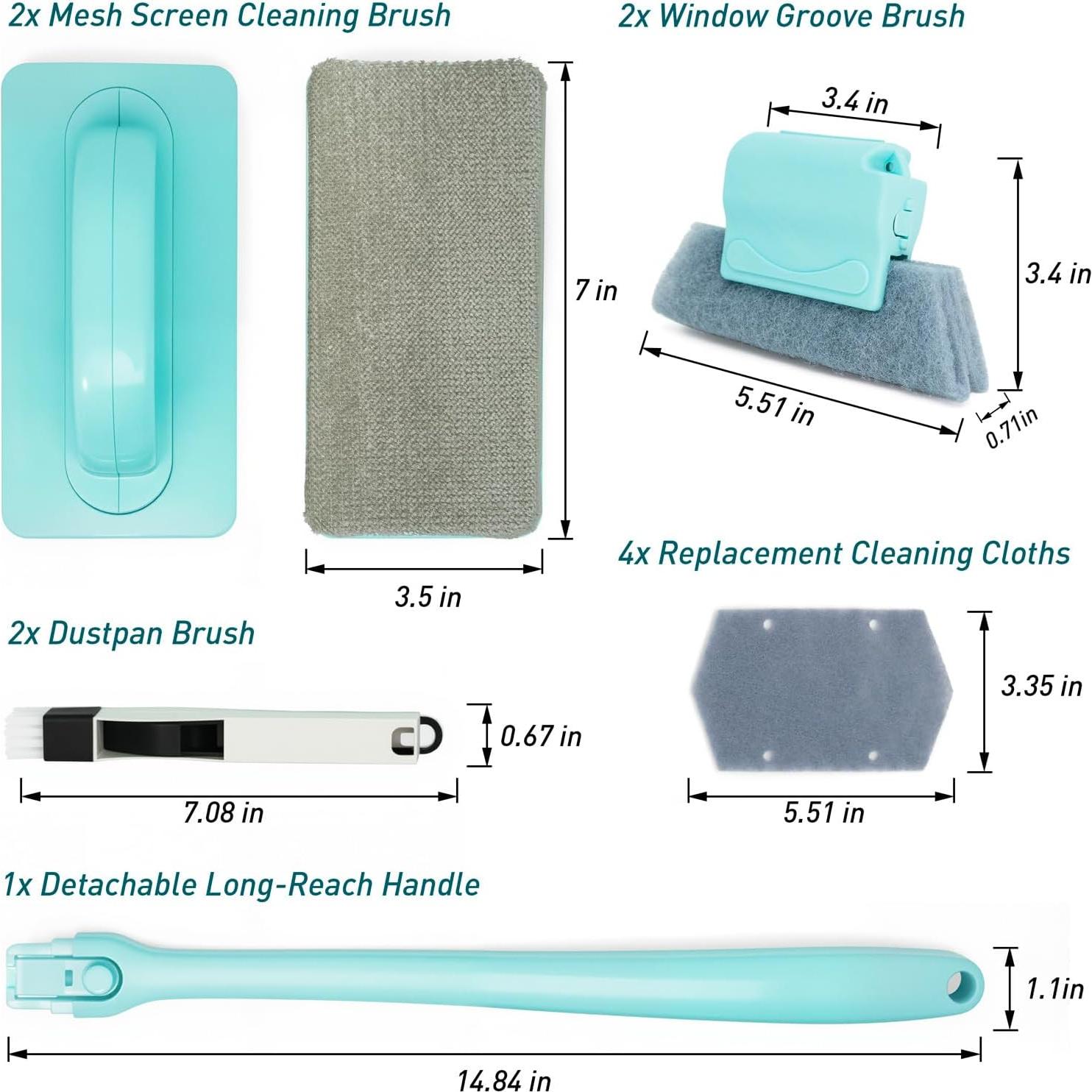Limpiador de Pantallas de Malla DELUOLUO con Mango Desmontable
