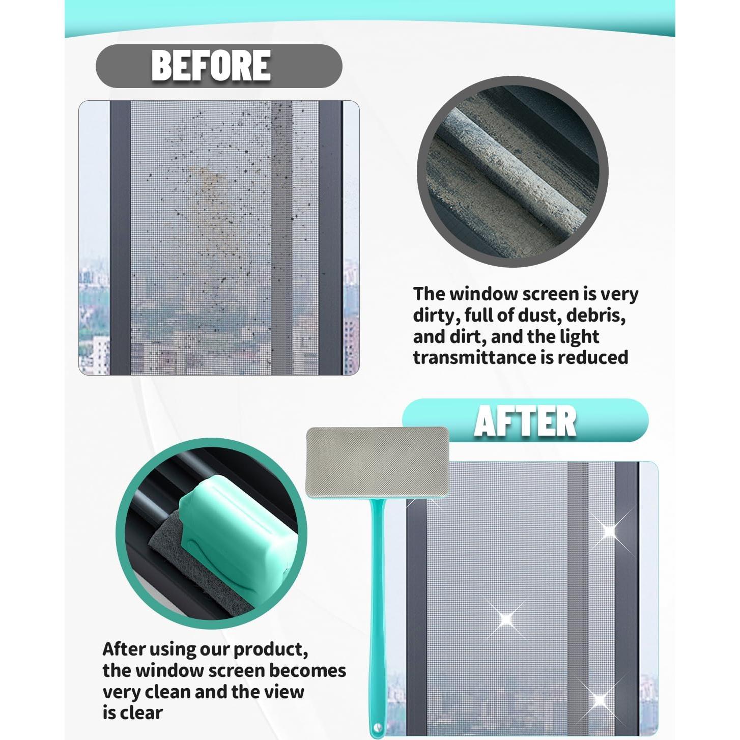 Kit Limpiador de Pantallas de Ventana VIRIDI con Mango Extensible