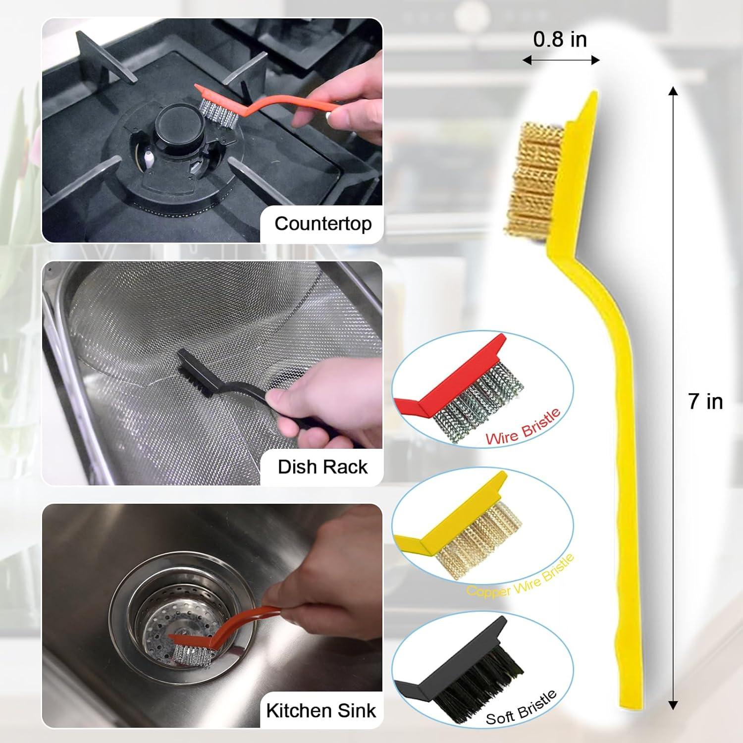 Juego de Cepillos de Limpieza de Ranuras OSHPPKEL 9 Piezas