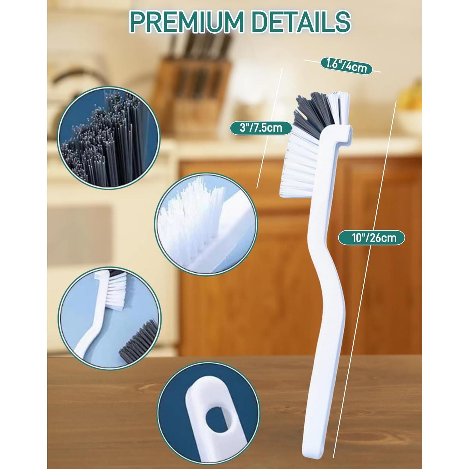 Juego de 4 Cepillos de Limpieza VAGREEZ con Cerdas Duras