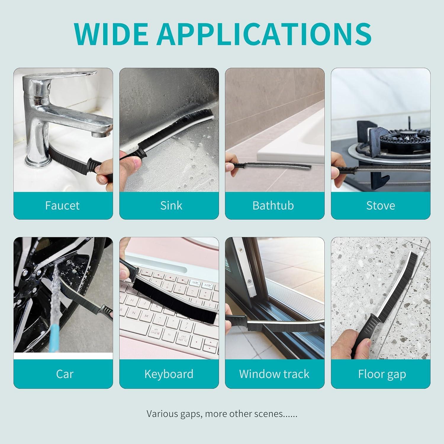 Cepillo de Limpieza de Ranuras Swyprrix 6 Pcs Cerdas Duras