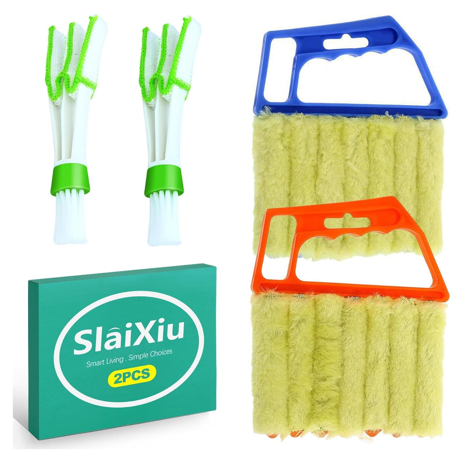 Kit de Limpieza de Persianas Slaixiu 4 Piezas Microfibra