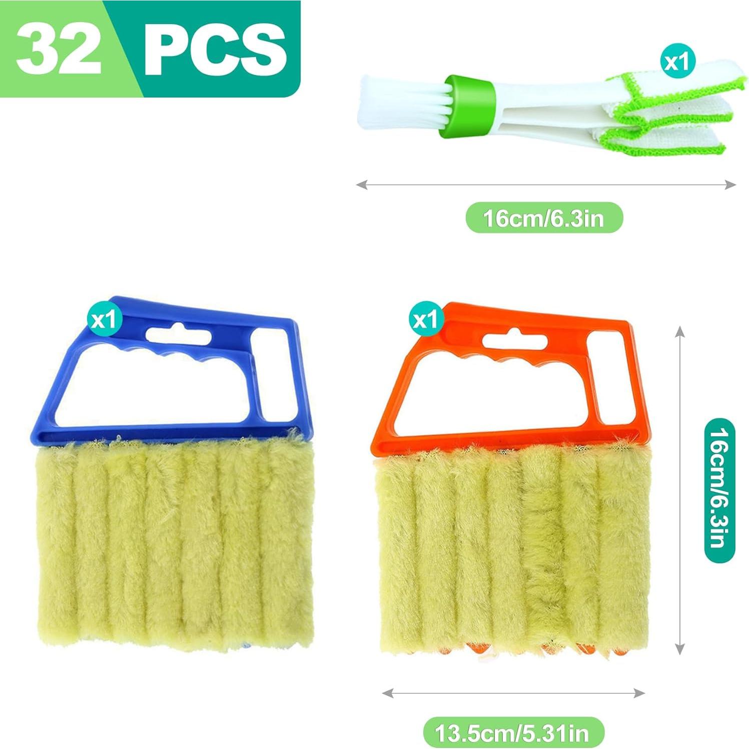 Kit de Limpieza de Persianas Slaixiu 4 Piezas Microfibra