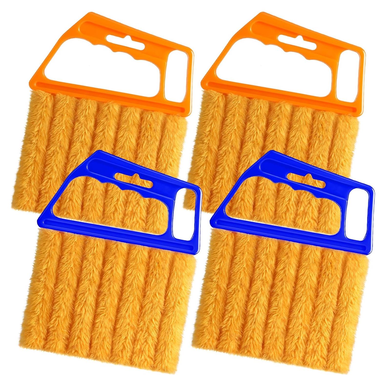 Limpiador de Persianas Qilxziy 4 Pcs Microfibra Lavable