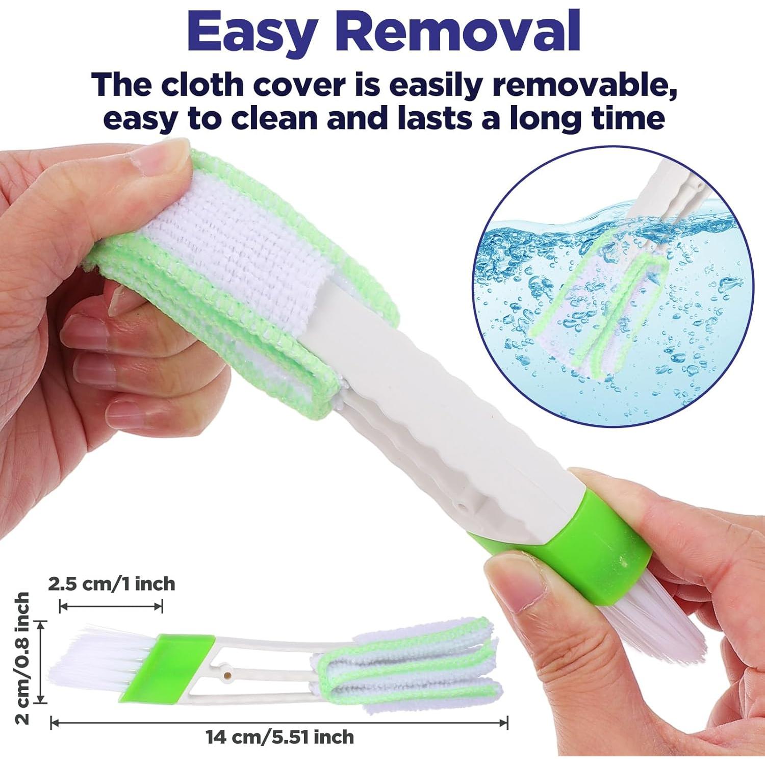 Herramienta de limpieza de persianas Lusofie 4 Pcs microfibra