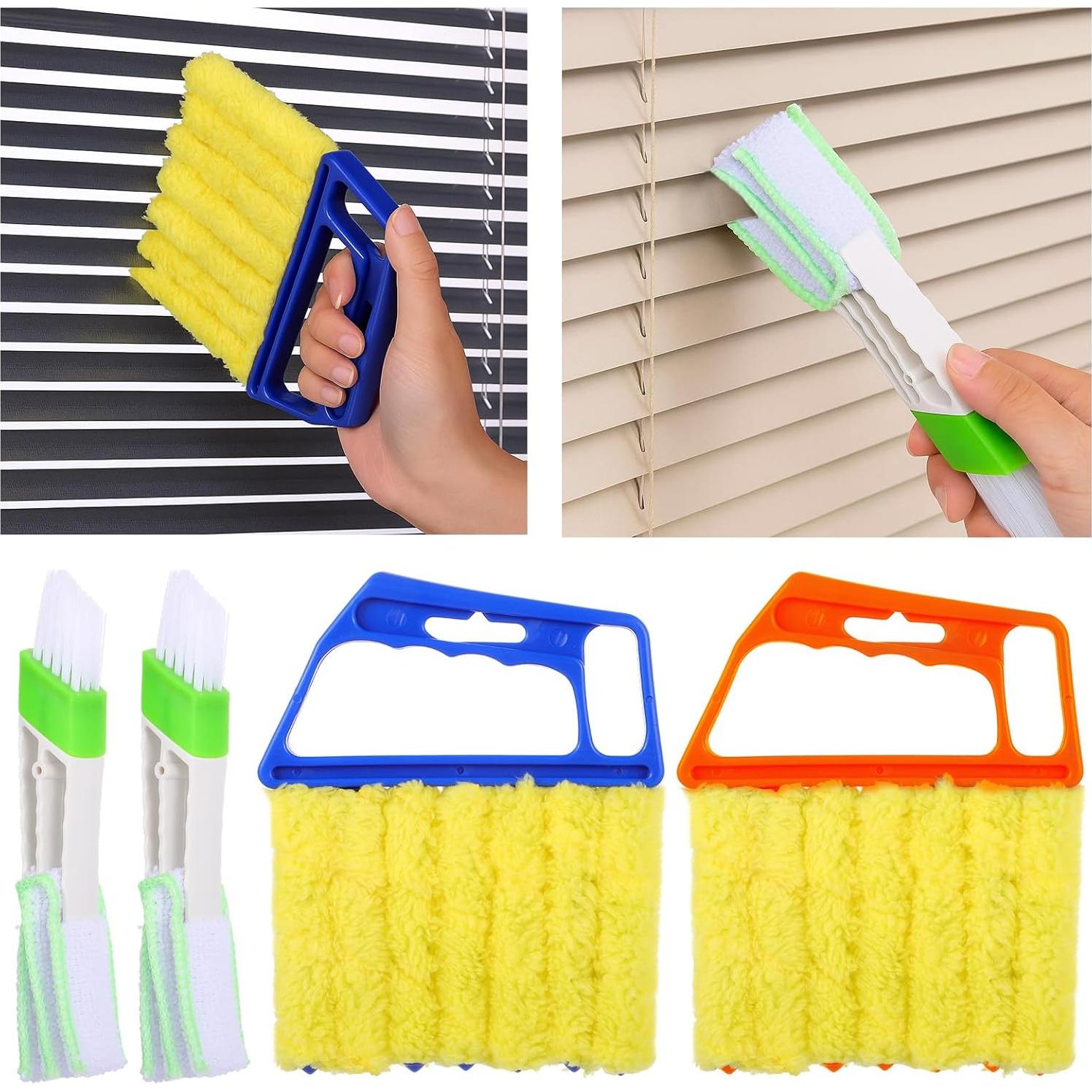 Herramienta de limpieza de persianas Lusofie 4 Pcs microfibra